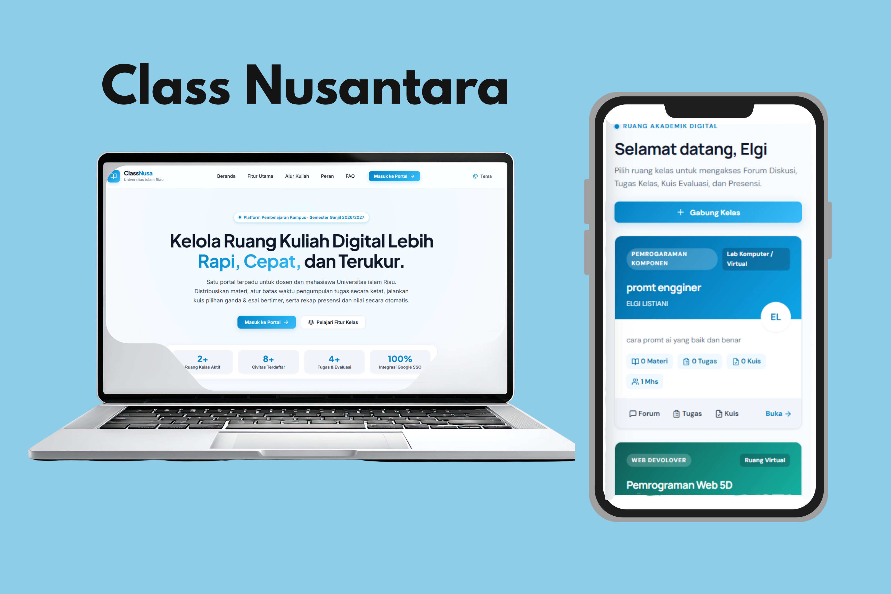 Platform Pembelajaran Daring  (Multi-Role) + fitur Login dengan akun googke